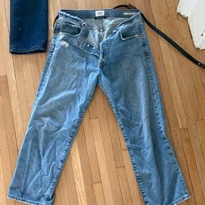 Citizens Of Humanity Light Blue Relaxed Jeans Emery Crop